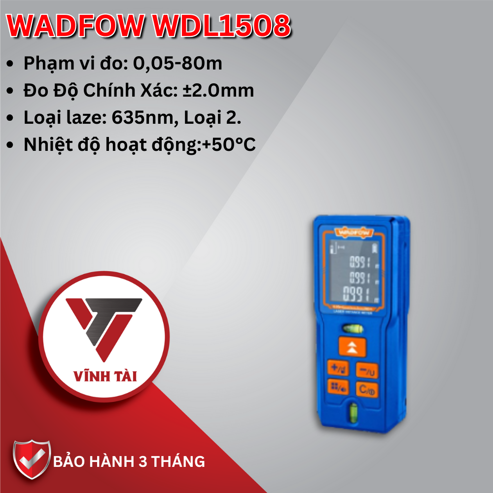 Máy đo khoảng cách 80m WADFOW WDL1508 Máy khoan máy cắt máy mài